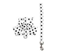Cat Escape-Proof Harness with Bowknot,Polka Dot Puppy Vest Harness