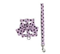 Cat Escape-Proof Harness with Bowknot,Polka Dot Puppy Vest Harness