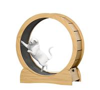 Cat Exercise Wheel, Cat Exercise Wheel Treadmill With Carpeted Runway, Treadmill With Strong & Stable Wooden Structure For All Cat,M