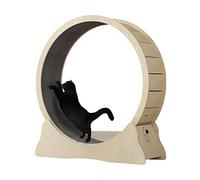 Cat Exercise Wheel, Diameter 87/90/100/110Cm Cat Wheel Exerciser With Silent Design For Indoor Cats, For All Cats Natural Wood Color,90x32x100cm