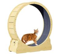 Cat Exercise Wheel For Indoor Cats, Noiseless Rollers Cat Running Wheel, Cats Spinning Wheel Exerciser With Lock Pin & Replaceable Runway,Inner Diameter100cm/39.4