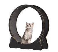 Cat Exercise Wheel For Indoor Cats, Wooden Cat Treadmill/Cat Running Wheel, No Gap Cat Wheel Exerciser With Safety Locking Device, Easy Assembly,L
