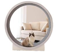Cat Exercise Wheel - Indoor Running Wheel with Carpeted Runway, Easy Installation, Supports Up to 10KG, Enhances Kitty's Health