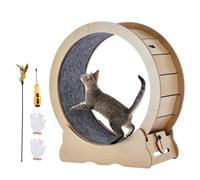 VEVOR Cat Exercise Wheel, Large Cat Treadmill Wheel for Indoor Cats, 29.5 inch Cat Running Wheel with Detachable Carpet and Cat Teaser for Running/Walking/Training, Suitable for Most Cats