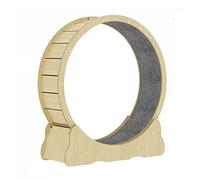 Cat Exercise Wheel Treadmill With Natural Wood Grain, Large Cat Spinning Wheel Exerciser For Longer Lifespan, Cat Running Wheel With Brake,M