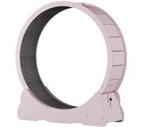 Cat Exercise Wheel, Wooden Cat Exercise Wheel, with Carpeted Runway, Cat Running Wheel with Brake, For Small And Large Cats,Pink-L