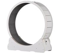 Cat Exercise Wheel, Wooden Cat Exercise Wheel, with Carpeted Runway, Cat Running Wheel with Brake, For Small And Large Cats,White-L
