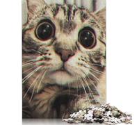 Cat Expression Extreme Jigsaw Puzzles Puzzle for Adults Kids. 1000 Piece Great Gifts Challenge Toy Educational Games Home Decoration for Educational Games Gifts 1000pcs (75x50cm)
