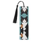Cat Exquisite Wooden Bookmark - Double-Sided Full-Print Design, Crafted from Poplar Wood for Books & Journals