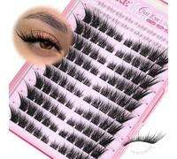 Cat Eye Cluster Lashes Wispy Individual Eyelashes Fox Eye Lash Clusters with Spikes and Bottom Lashes Left Right DIY Lashes Individual Cluster 162Pcs Anime Cluster Lashes by JIMIRE
