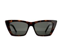 Cat Eye Dark Havana Grey SL 276 MICA Sunglasses Saint Laurent Brown One Size
