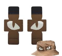 Cat Eye Embroidery Patch - Reflective for ID Badge, Backpack Buckle, Outdoor Hat, Night Pendant, Reflective Sticker, Hat Patch