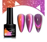 Cat Eye Gel Nail Polish, Double Illusion Glitter cat eye gel nail polish, Magnet Gel Nail Polish, Sparkle Glitter Gel Nail Soak Off UV Led Gel Nail Home DIY Manicure (CM02)