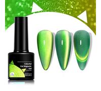 Cat Eye Gel Nail Polish - Double Illusion Glitter, Magnet, Sparkle Soak Off UV Led for Home DIY Manicure (CM05)