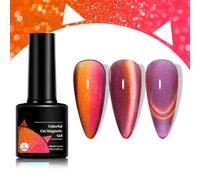 Cat Eye Gel Nail Polish, Double Illusion Glitter Pink Cat Eye Nail Gel Polish, Magnet Sparkle Glitter Gel Nail Varnish Soak Off UV Led gel nail lamp Home DIY Manicure (Pink #CM03)