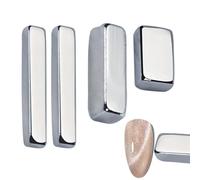 Cat Eye Gel Nail Polish Magnet, Nail Polish Magnet - Cat Eye Nail Magnet, Strong Suction Square, 4 x Magnetic Nail Tool Set for Nail Design, Acrylic Nails at Home in Salon