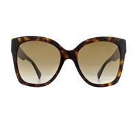 GUCCI GG0459S-002 Cat Eye Multi-Focus Blue Light Glasses Brown Havana Gold 54 mm