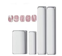 Cat Eye Magnet, 4PCS Cat Eye Gel Nail Polish Magnet Tools Set, Ultra-Strong Suction Nail Magnet for Nails Square Magnet Stick Cat Eye Effect Double Ended Home Salon Nail Art Tools