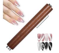 Cat Eye Magnet, Magnetic Nail Polish 3-in-1 with Wooden Handle, Practical Magnetic Tool for Nail Design, Perfect for Cat Eye Gel Polish and Nail Art