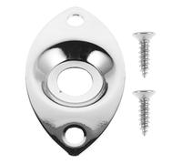 Cat Eye Metal Guitar Output Jack Plate for Electric Guitar Maintenance | Silver Finish, 8.7mm Inner Hole, Protects Socket from Debris, Stylish Upgrade for Technicians and Modders