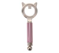 Cat Eye Nail Magnet Wand with Double Head Metal Pink Tool | Hollow Circle-shaped Design, Lightweight Portable Use, Elegant Style for Home and On-the-go Manicure