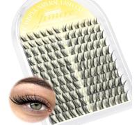 Cat Eye Natural Lash Clusters Wispy Eyelash Clusters 10-16MM Cluster Eyelash Extensions Left Right DIY Lash Extension Soft D-Curly Fox Eye Lashes Clusters 132Pcs Anime Individual Lashes by JIMIRE