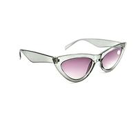 Cat Eye Sun Readers Reading Glasses Stylish Retro 1950,60's Woman's Fashion 5 Colours DX24SR (Transparent Grey, 1.5)