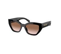 Prada PR A09S 1AB0A6 Woman Sunglasses Acetate Black Brown Butterfly Normal Shaded