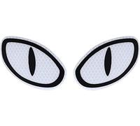 Cat Eyes Big Eye Motorcycle Styling Decoration Reflective Strips Car Door Bumper Sticker Sticker Car Reflective Stickers (White) Durable Design
