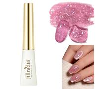 Cat eyes Glitter Magnetic Gel Polish,Jelly Pink Magnetic Nail Polish,Light Pink Glitter Sparkling Nail Varnish,Magnetic Gel Nail Polish,Gel Polish for Nail Art Manicure Salon DIY at Home