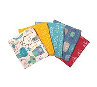 Cat Fabric Bundle - VISFB65-5 Fat Quarter Fabric Bundle Varied - 5 Fat Quarters (55 x 50 cm Pieces) - 100% Cotton