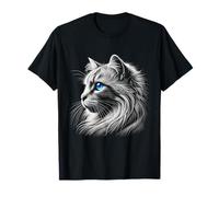Cat Face Blue Eyes Cat Lover Cat Lady Feline Cat Parent T-Shirt