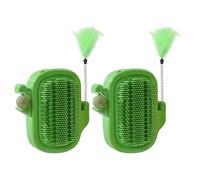 Cat Face Scratchers with Catnip Ball Grooming Supplies | 2-Piece Cat Self Groomer Brushes for Pet Kitten Shedding Scratching Lounging Indoor Home Chair Door Furniture