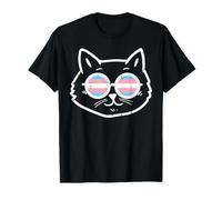 Cat Face Transgender Sunglasses Trans Pride Flag Transsexual T-Shirt