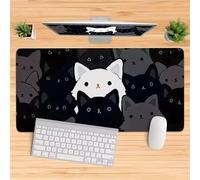 Cat Family Large Gaming Mouse Pad, 1000x500x2mm Extended gaming mouse mat XXL improved Precision and Speed Mousemat with Stitched Edges, Desk Mat for Keyboard and Mouses