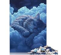 Cat Fan Art Puzzle Premium 100% Recycled Board 100% Recycled Cardboard Jigsaw Puzzle for Kids And Adults Age 12 Years Up Easter Gift 1000pcs (75x50cm)