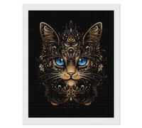 Cat Fantasy Blue Eyes Mandala Funny Adult Diamond Art Painting Kits Personalised Drill Craft Picture Wall Decor