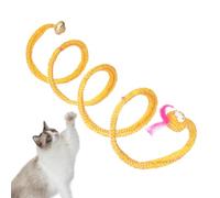 Cat Feather Toy - Catnip Toys | Foldable Kitten Catnip Tube | Kitten Teething Playful Toy, Interesting Play Cat Hunting Spiral Tunnel With Catnip And Feather, Folding Kitten Toys For Indoors