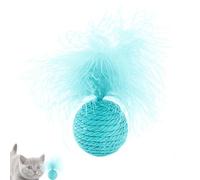 Cat Feather Toy - Feather Toys Indoor Cats, Interactive Kitten Toys, Cat Toys Balls with Feathers for Interactive Kitten Cats Indoor Outdoor Play Activity Training