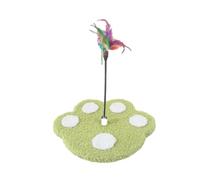 Cat Feather Toy, Interactive Kitten Toys with Bell, Feather Teaser Cat Toys, Natural Bird Feather Pet Toys, Pet Chasee Movement Playing Toy, Flexible Steel Wire Cat Feathers for Indoor Cats Exercise