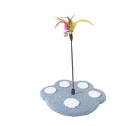 Cat Feather Toy, Interactive Kitten Toys with Bell, Feather Teaser Cat Toys, Natural Bird Feather Pet Toys, Pet Chasee Movement Playing Toy, Flexible Steel Wire Cat Feathers for Indoor Cats Exercise