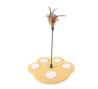 Cat Feather Toy, Interactive Kitten Toys with Bell, Feather Teaser Cat Toys, Natural Bird Feather Pet Toys, Pet Chasee Movement Playing Toy, Flexible Steel Wire Cat Feathers for Indoor Cats Exercise