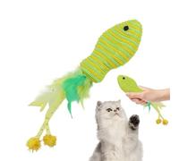 Cat Feather Toys - Cat Teaser Toy, 7.48 Inch Cat Toys for Indoor Cats - Safe Teething Chew Toy with Cotton Rope, Feathers, and Plush - Engaging Cat Fun Toy for Kittens Playtime