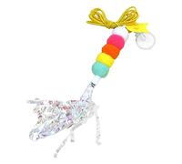 Cat Feather Toys, Interactive Cat Wand Toy, Cat Fishing Toy with Strengthen Bonding, Indoor Bored Cats Exercise, Hanging Lure Cat Toy, Retractable Wand Fishing Toy for Indoor Cat