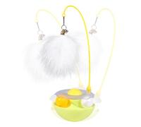 Cat feathers Toys, 2025 Upgraded Interactive Cat Toys, feathers Plush Ball Cats Toy, Teaser Catnip Wand Kitten Toy for Indoor Cats Self Play, Training Exercise