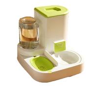 cat Feeder 2-in-1 Automatic Pet Feeder Feeder and Waterer Pet Food Storage Removable and Easy to Clean Suitable Compatible with Small Dogs Cats pet Supplies(Green)