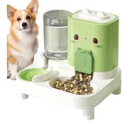 Cat Feeder and Water Dispenser | 2 in 1 Automatic Pet Feeder | Smart Pet Waterer for Indoor Outdoor Home Travel Vacation Kitten Puppy Bunny