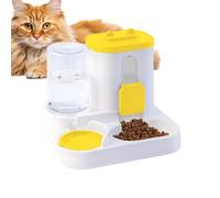Cat Feeder and Water Dispenser | 2-in-1 Spill-Proof Pet Feeder,Spill Proof Automatic Food and Water Dispenser for Living Room Vacation Puppy Bunny Dogs Cats Kitten Indoors Home