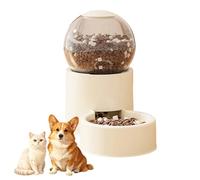 Cat Feeder and Water Dispenser Gravity, Cat Gravity Feeder, Pet Water Dispenser And Food Feeder, Cat Food Dispenser and Gravity Water Fountain for Cats Small Dogs Puppies Pets (Beige-Food Feeder)