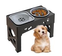 Cat Feeder and Water Dispenser - Raised Dog Bowl Stand with Slow Feeder Bowl,Anti-Spill Food Dispenser and Waterer for Small Medium Puppies Pets Animals